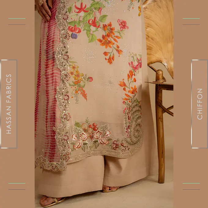 Embroidered Printed Chiffon - 04 - Image 6