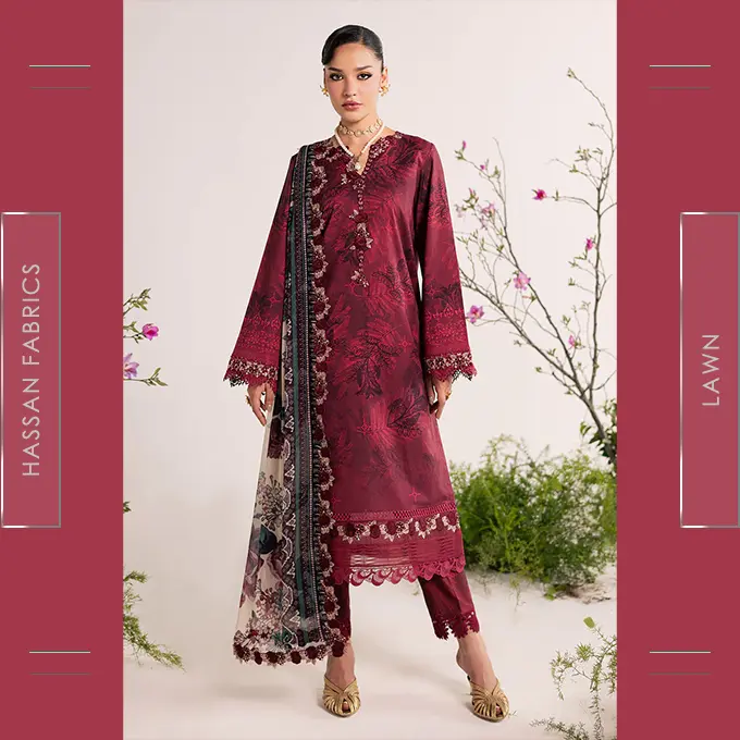 Embroidered Printed Lawn - 04 - Image 6